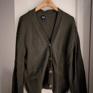 GAP Women's Dark Green Cardigan